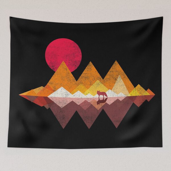 Item preview, Roaming Lands, Wolf, Geometric, Landscape, Mountains, Sunset, Sunrise designed and sold by therocketman.