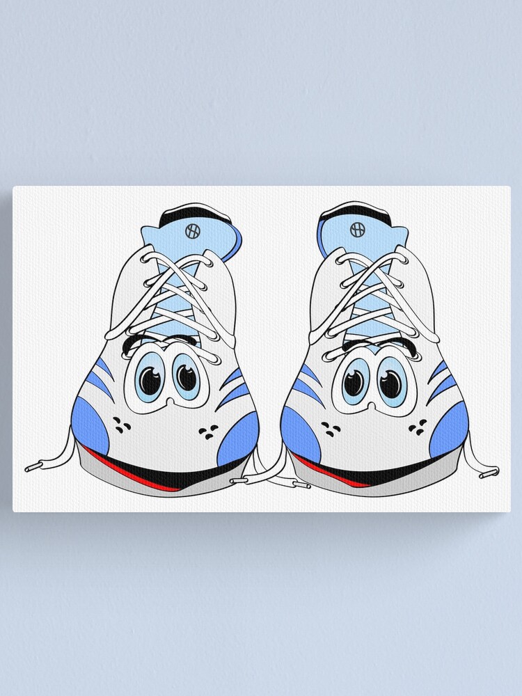 Blue Tennis Shoes Cartoon
