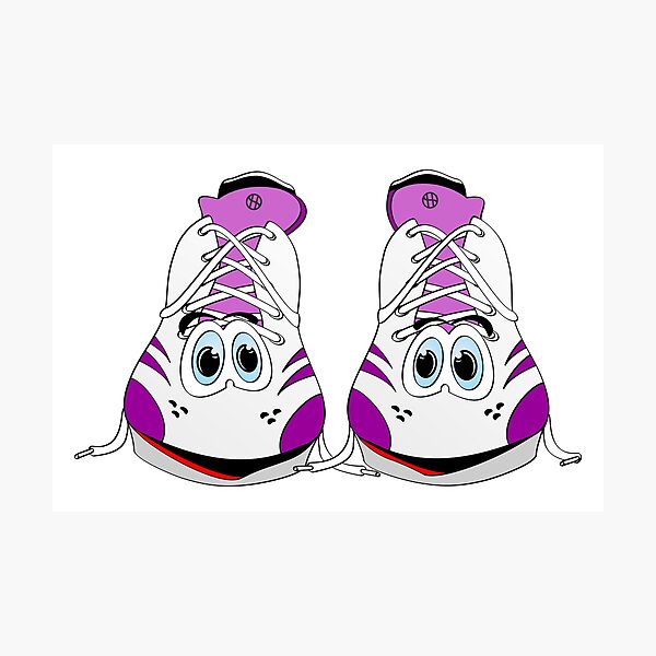 Purple Tennis Shoes Cartoon