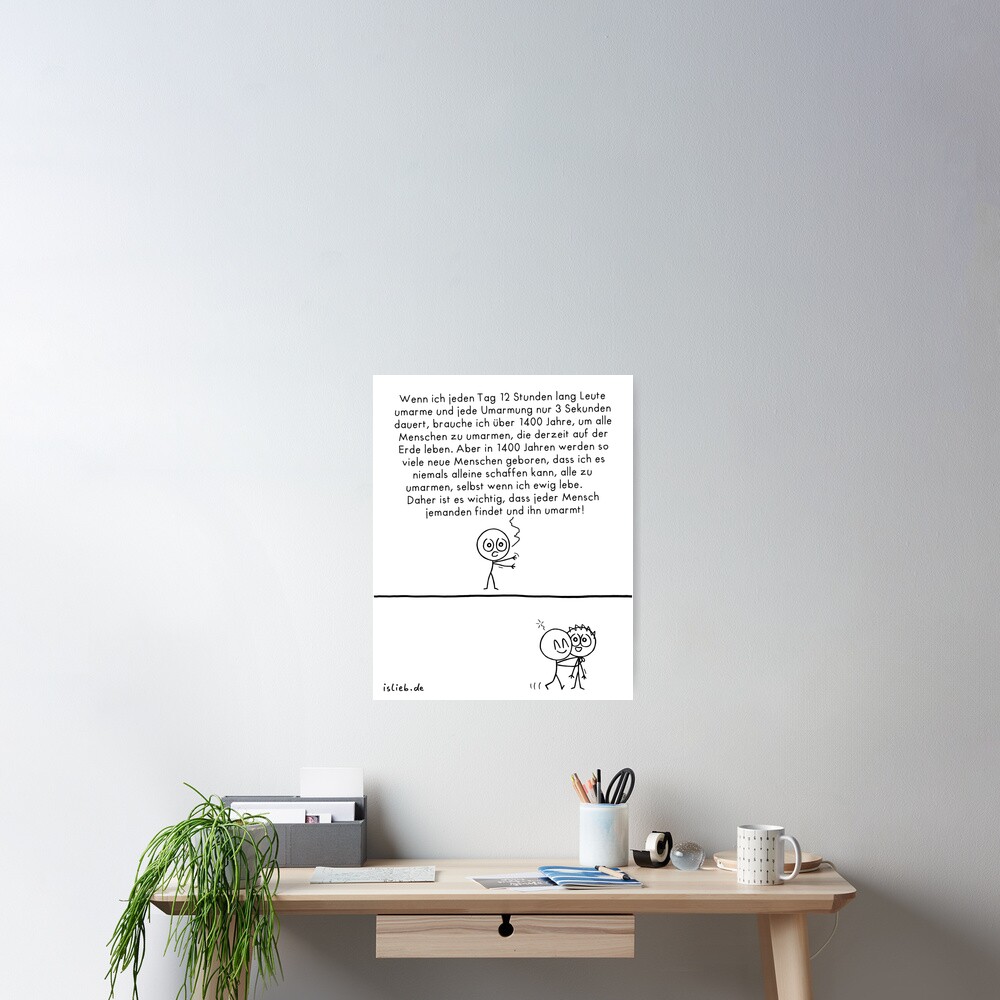 Umarmen islieb Comic Poster