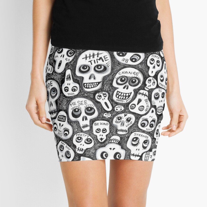 The Skull People Mini Skirt