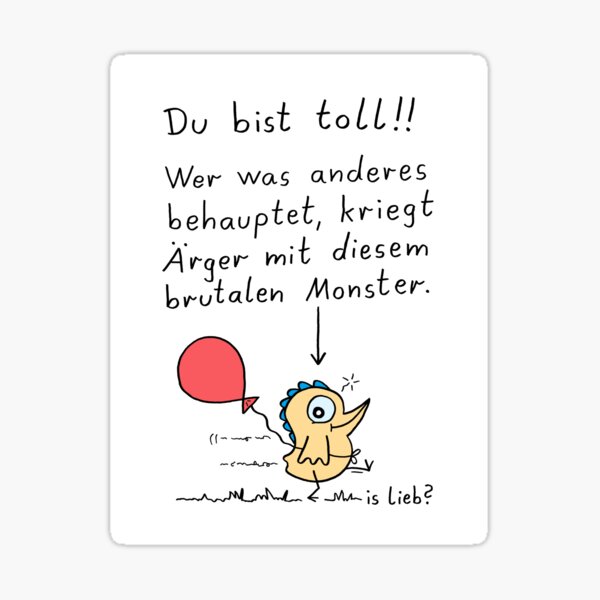 Du bist toll! Sticker