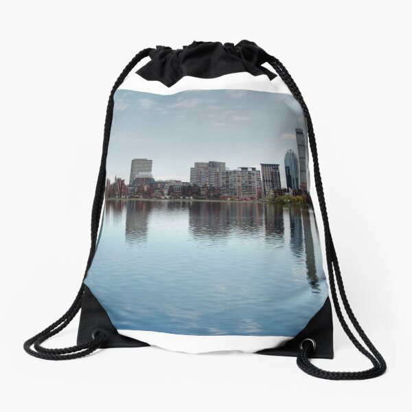 Boston Skyline from John Hancock to Prudential Drawstring Bag