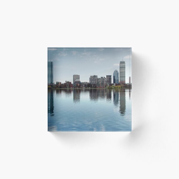 Boston Skyline from John Hancock to Prudential Acrylic Block