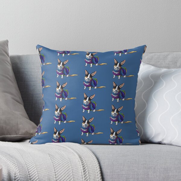 Scarf Corgi - Variant Throw Pillow