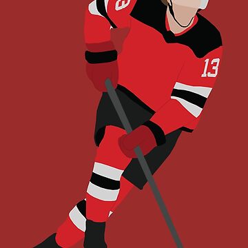 Nico Hischier Hockey Paper Poster Devils - Nico Hischier - Magnet