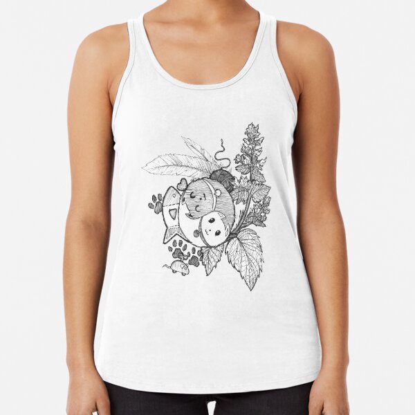 Yin Yangin' Kitties Racerback Tank Top