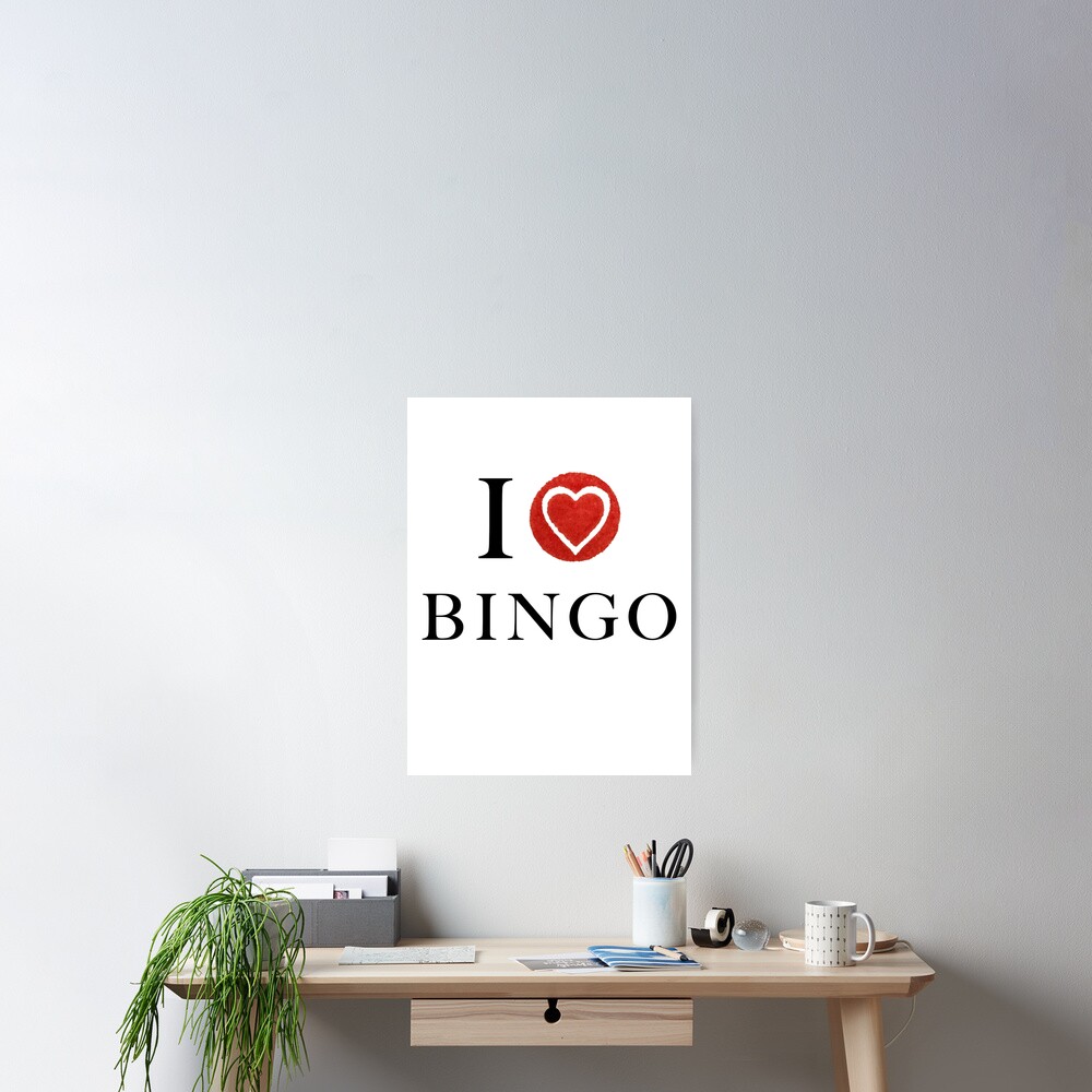 "I Love BINGO with Dauber Heart" Poster by NJThree Redbubble