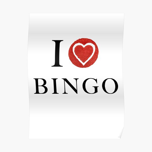 "I Love BINGO with Dauber Heart" Poster by NJThree Redbubble