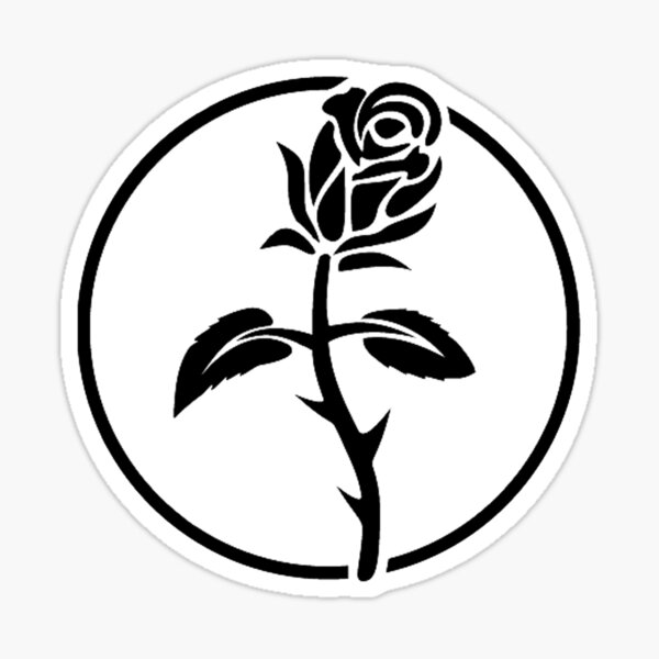 Símbolo de la rosa negra anarquista Pegatina