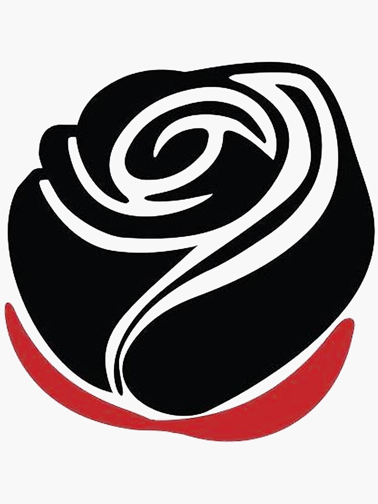 "Black Rose Symbol" Sticker by dru1138 Redbubble