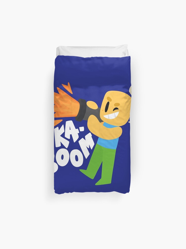 Kaboom Roblox Inspired Animated Blocky Character Noob T Shirt Duvet Cover By Smoothnoob Redbubble - blocky shirt roblox