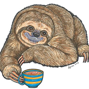Artwork thumbnail, Coffee Sloth by Lynda Bell