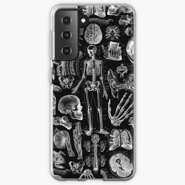 Human Anatomy Black Print Samsung Galaxy Soft Case