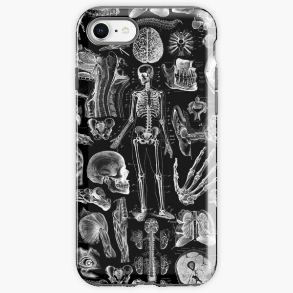 Human Anatomy Black Print iPhone Tough Case