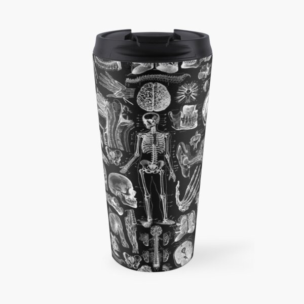 Human Anatomy Black Print Travel Coffee Mug