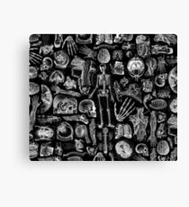 Human Anatomy Black Print Canvas Print