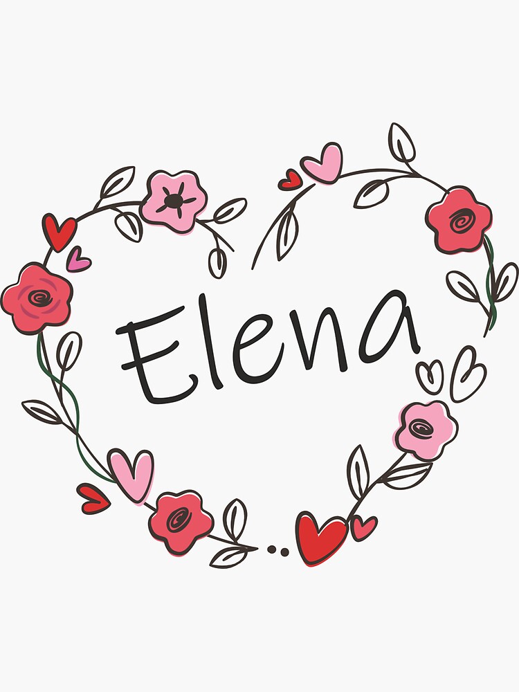  Etiquetas de regalo personalizadas para mujeres Elena nombre  personalizado mujeres lindo rosa chica regalo cosas tiro almohada, 18x18,  multicolor : Hogar y Cocina