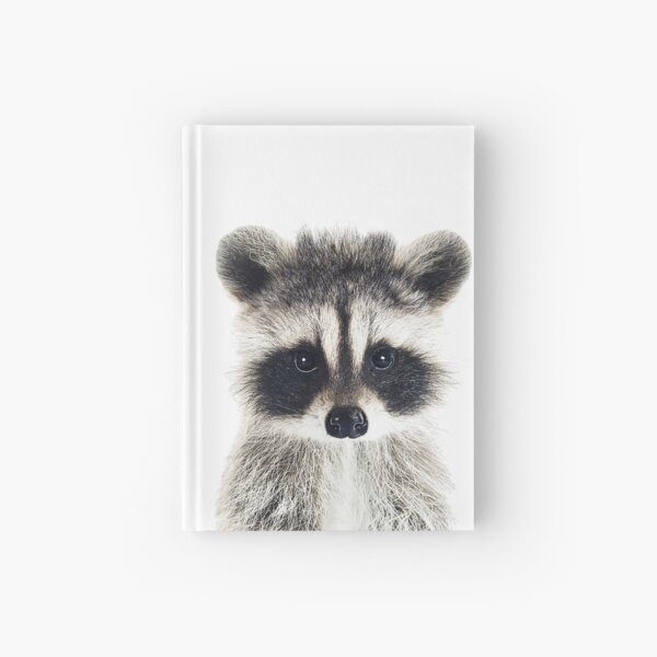 Baby Raccoon Portrait Hardcover Journal