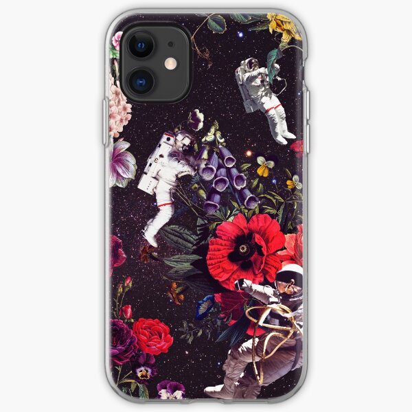 Flowers and Astronauts iPhone Soft Case