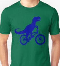 Dinosaur Riding Bike Art | Cute Bike-Dino Lovers Art Gift Unisex T-Shirt
