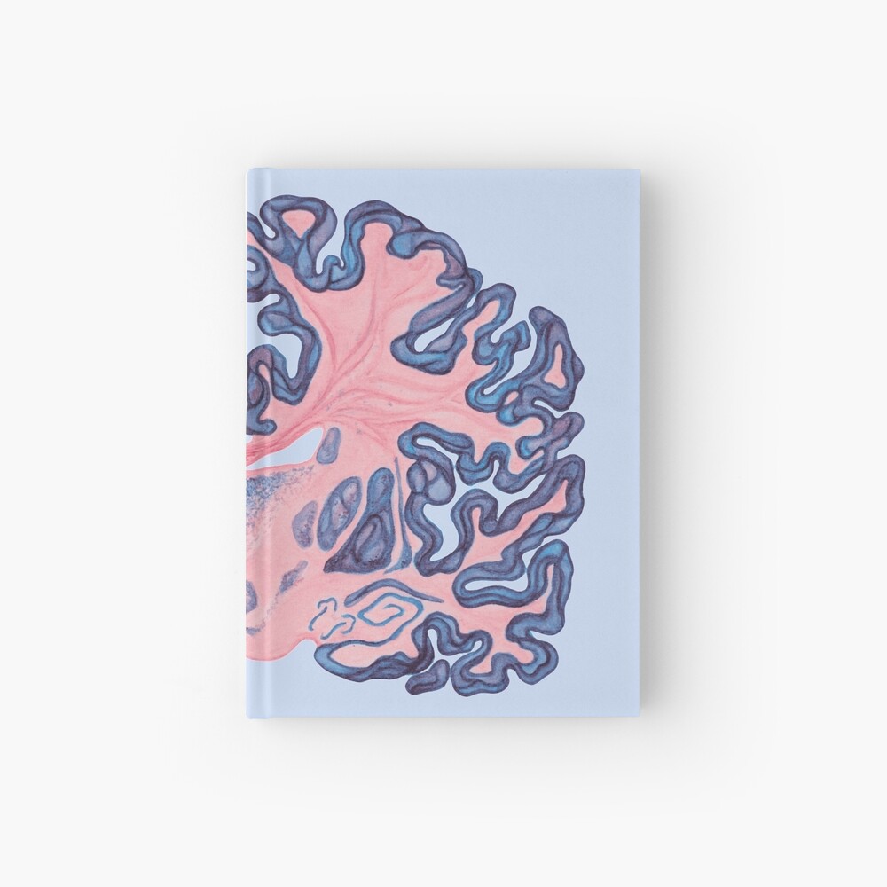 Gyri and Swirls of Human Brain Hardcover Journal