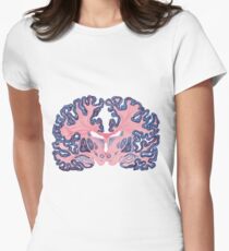 Gyri and Swirls of Human Brain Women's Fitted T-Shirt