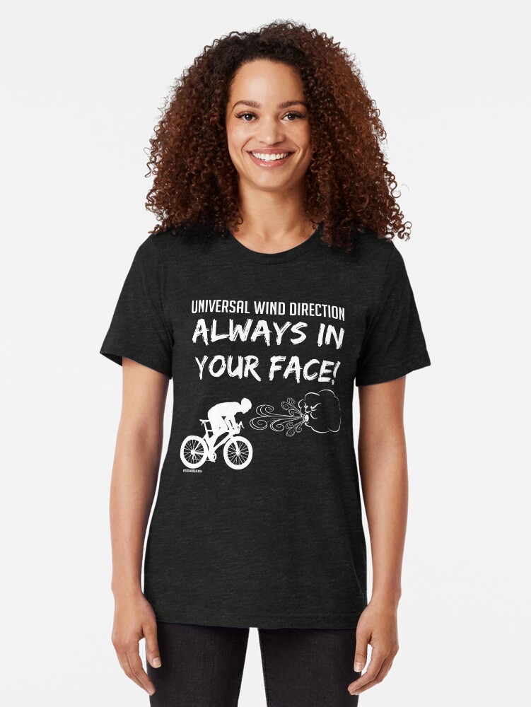 T-shirt chiné ''Universal wind direction : ALWAYS IN YOUR FACE (white)' : autre vue