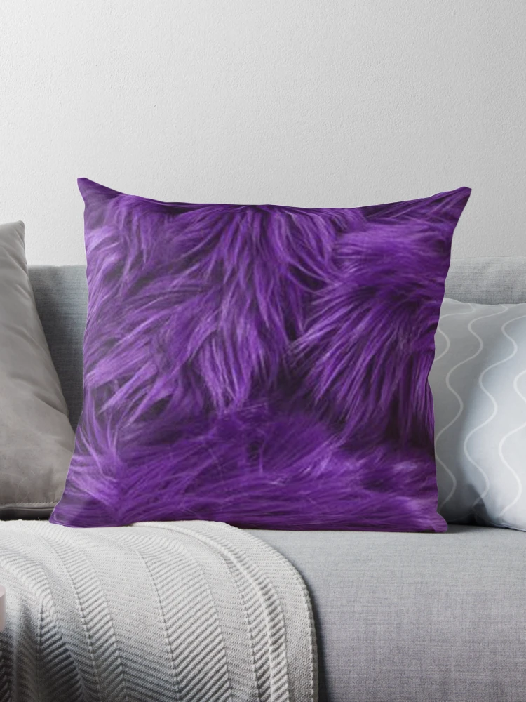 Purple fur best sale throw pillows