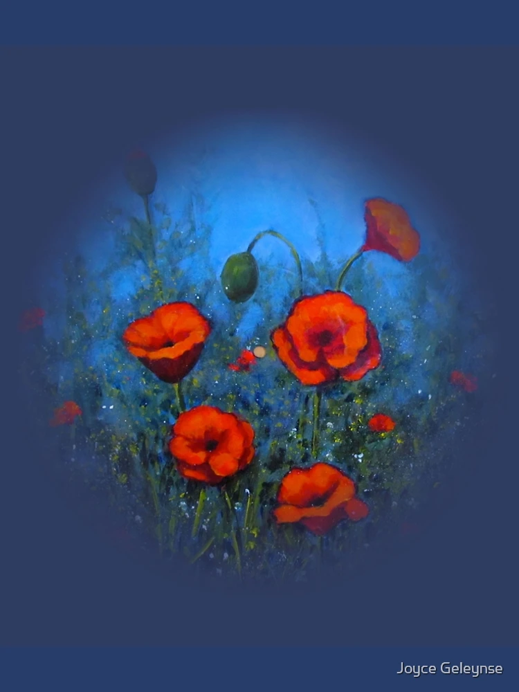 Red Poppies On Blue, Floral Painting, Poppy Art Poppy Flower A-Line Dress Red Poppies On Blue, Floral Painting, Poppy Art Poppy Flower A-Line Dress