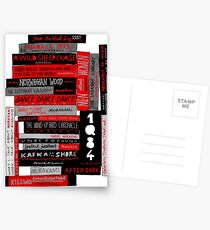 Murakami Buchstapel Fanatiker (Farbe) Postkarten