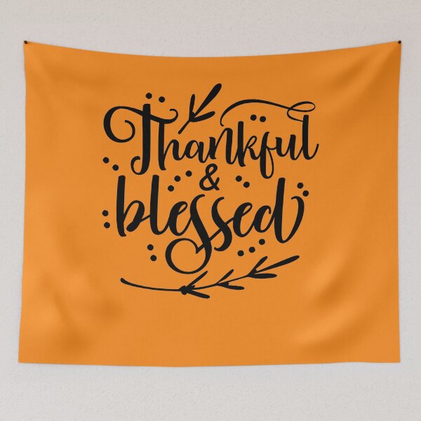 Item preview, Thankful and Blessed Thanksgiving Graphic Design designed and sold by IvonDesign.