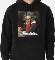 Ludwig van Beethoven, deutscher Komponist und Pianist. Portrait, auf Schwarz Hoodie