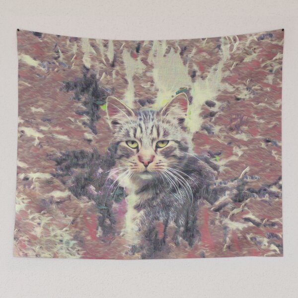 Item preview, Abstract Autumn Cat designed and sold by blackhalt.
