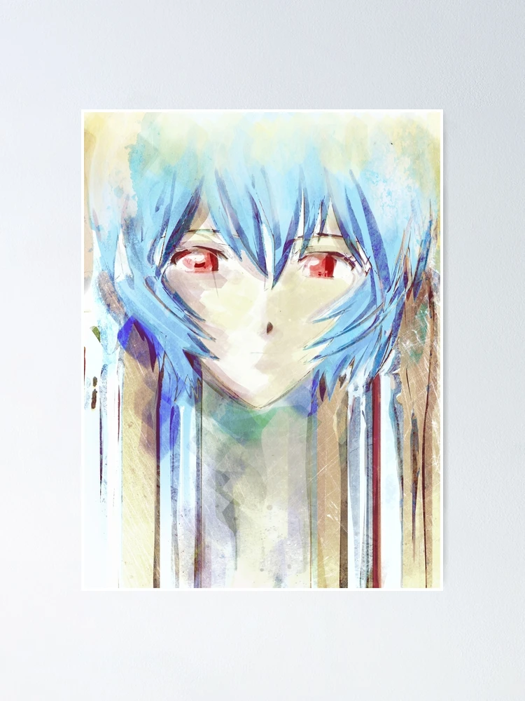 Ayanami Rei Evangelion Anime Tra Digital Painting  Poster for Sale by  barrettbiggers