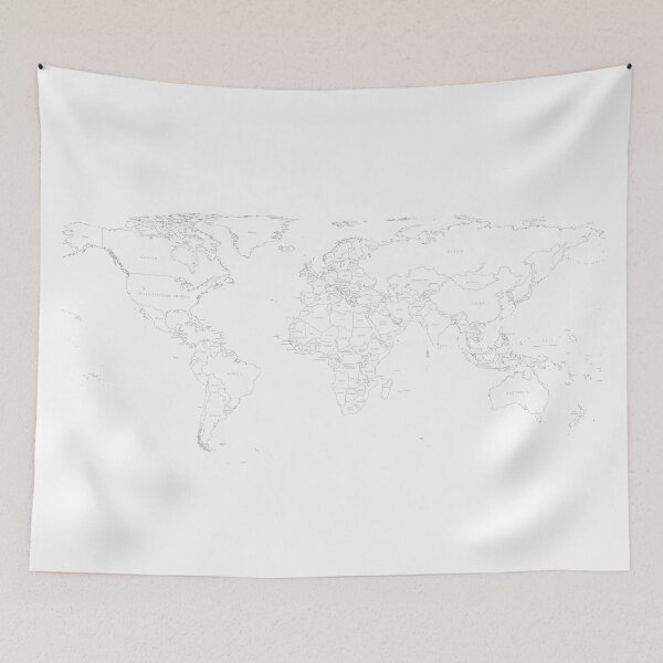 Item preview, Coloring World Map Black and White designed and sold by Jug Cerovic.
