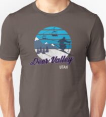 Deer Valley Park City Utah USA Ski Resort Snowboarding Winter Skiing Wear T-Shirts Hoodies Sweaters and Jumpers Unisex T-Shirt