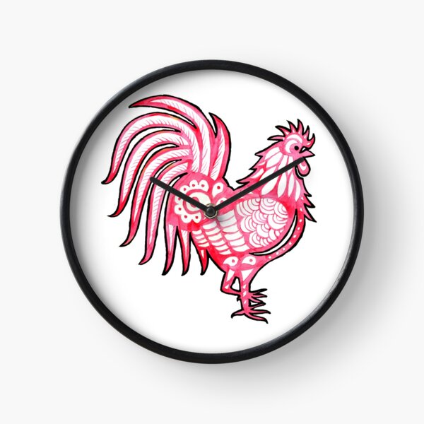 Watercolor Art | The Cockerel Clock