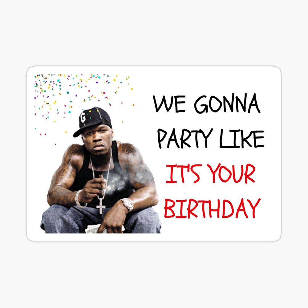 Nublado Mensurable moneda 50cent birthday card, rapper greeting card, meme greeting cards" Postcard  for Sale by avit1 | Redbubble