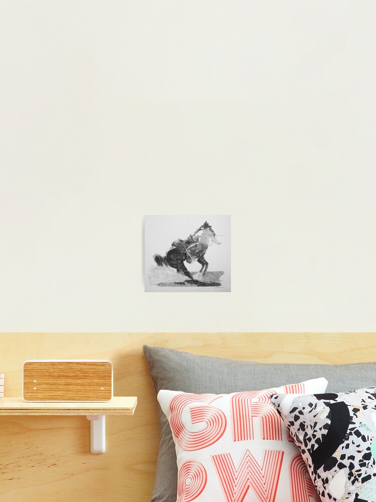 Thumbnail 2 of 3, Photographic Print, Diggin' In Rodeo Calf Roper designed and sold by graphiteaz.