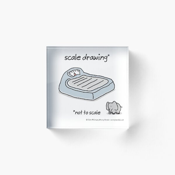 scale drawing Acrylic Block