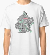 Brooklyn New York Typography Map Classic T-Shirt