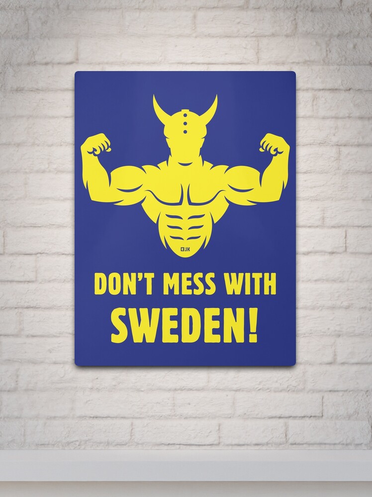 Don't Mess With Sweden! (Sverige / Svensk / Viking / Yellow) Baby One-Piece  for Sale by MrFaulbaum