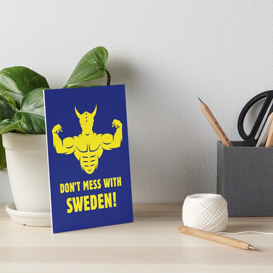 Don't Mess With Sweden! (Sverige / Svensk / Viking / Yellow) Baby One-Piece  for Sale by MrFaulbaum