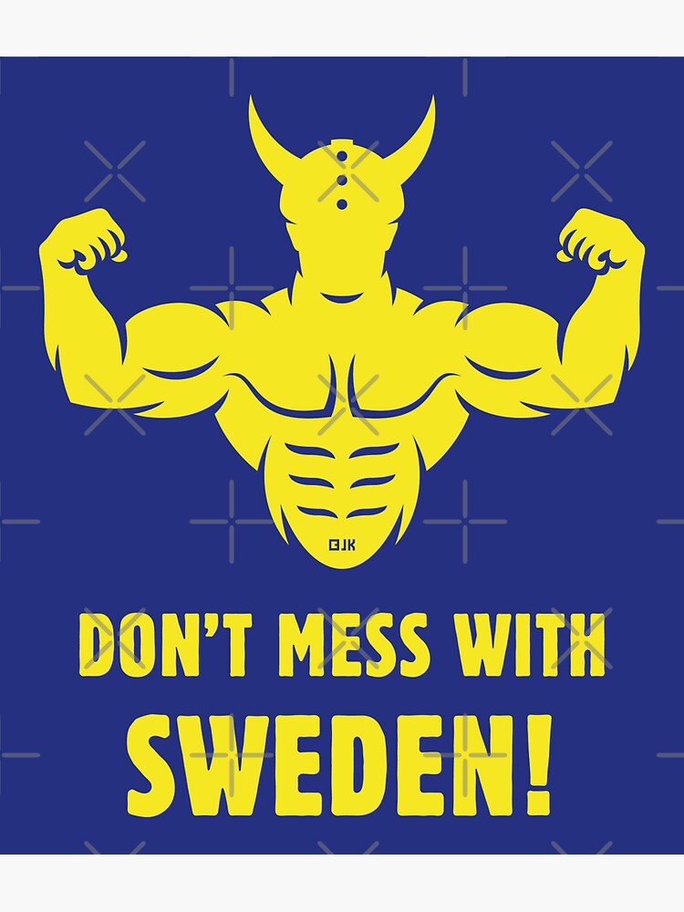 Don't Mess With Sweden! (Sverige / Svensk / Viking / Yellow) Baby One-Piece  for Sale by MrFaulbaum