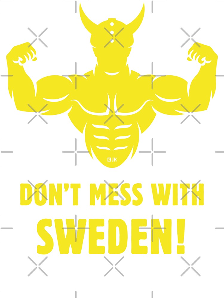 Don't Mess With Sweden! (Sverige / Svensk / Viking / Yellow) Baby One-Piece  for Sale by MrFaulbaum