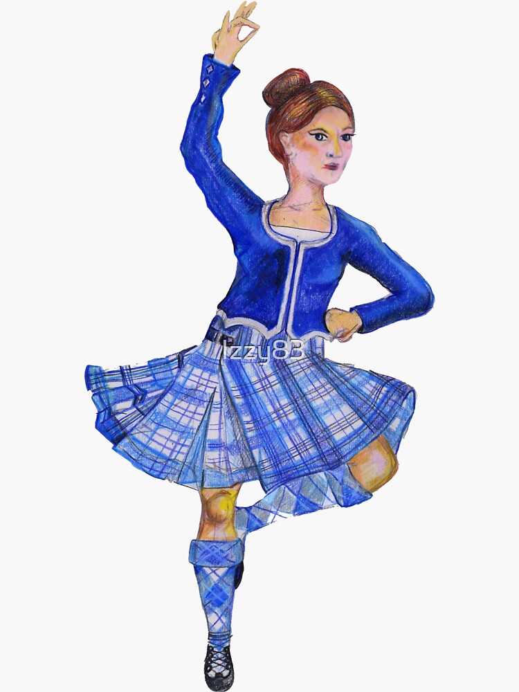 Highland Dancer in blue