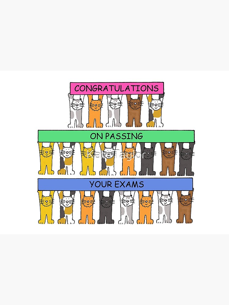 Carte De Vœux Felicitations Pour Avoir Reussi Vos Examens Par Katetaylor Redbubble