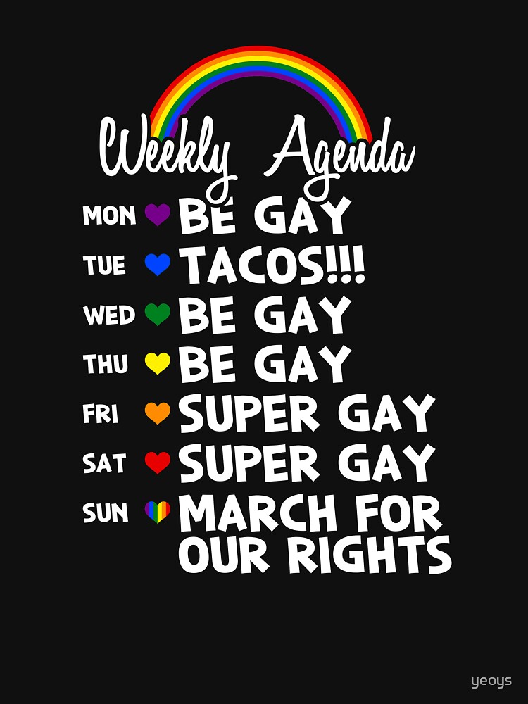Thumbnail 7 von 7, Essential T-Shirt, The Gay Agenda - LGBT Pride Month Gift designt und verkauft von yeoys.