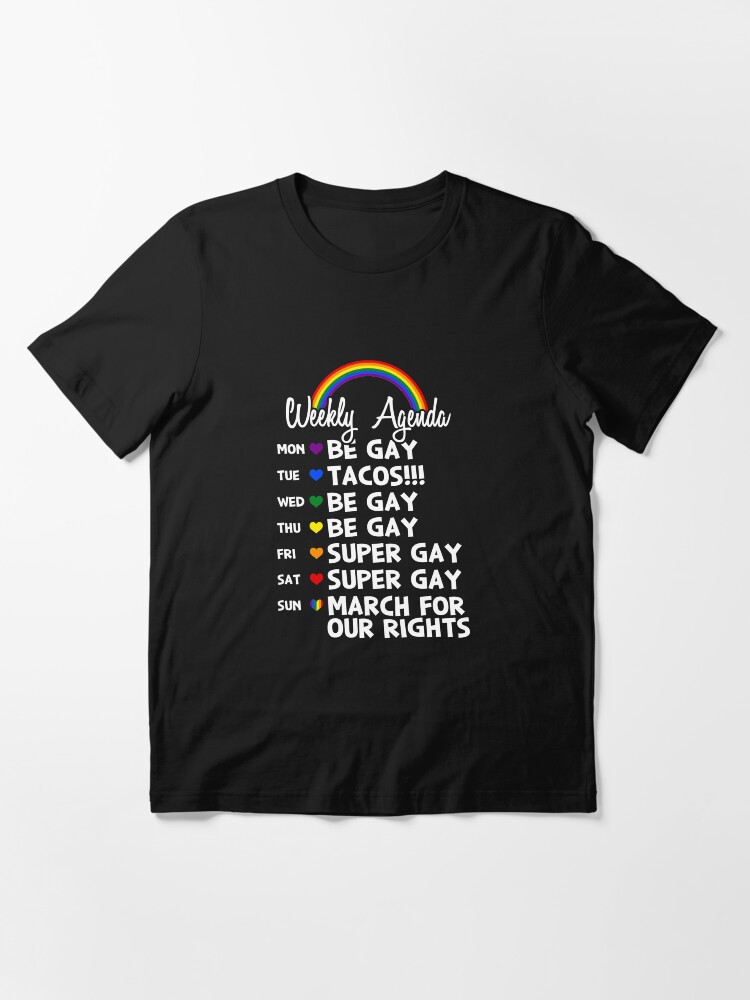 Thumbnail 3 von 7, Essential T-Shirt, The Gay Agenda - LGBT Pride Month Gift designt und verkauft von yeoys.